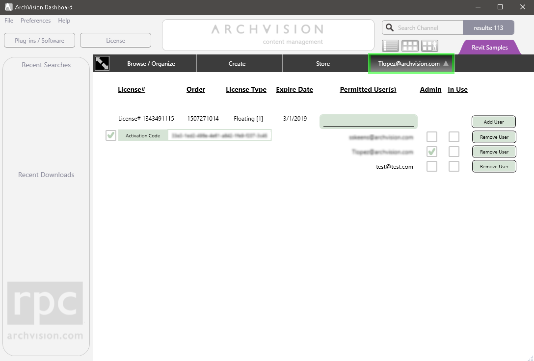 archvision dashboard activation code